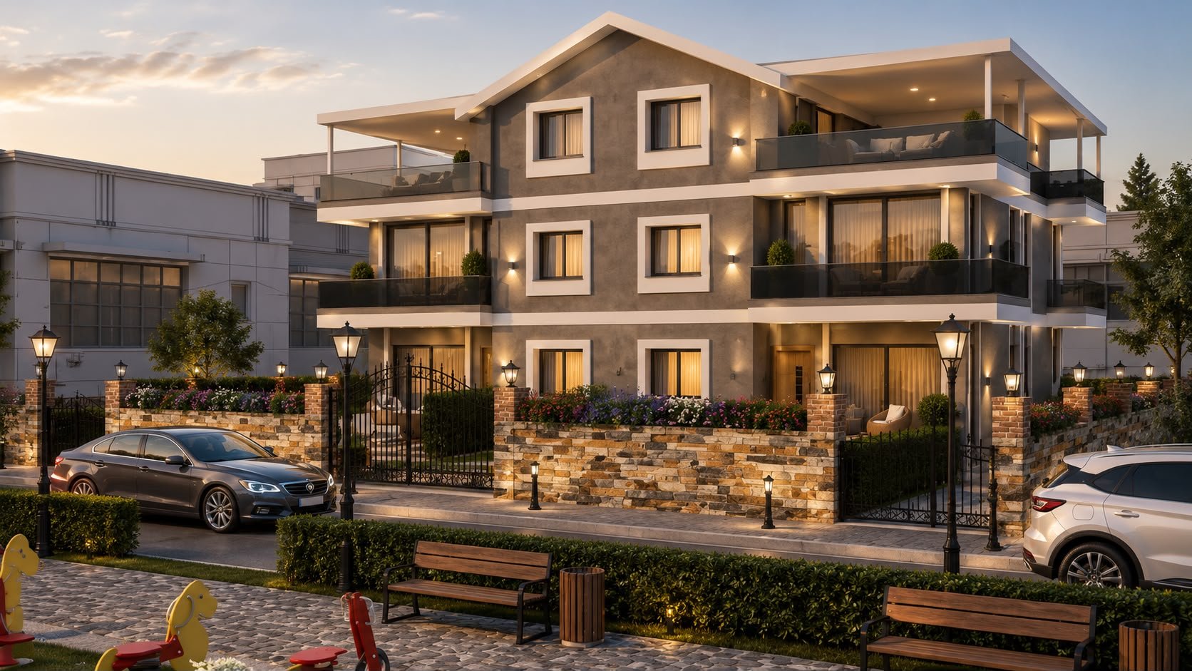 Golden Life Efeler Villas living setting