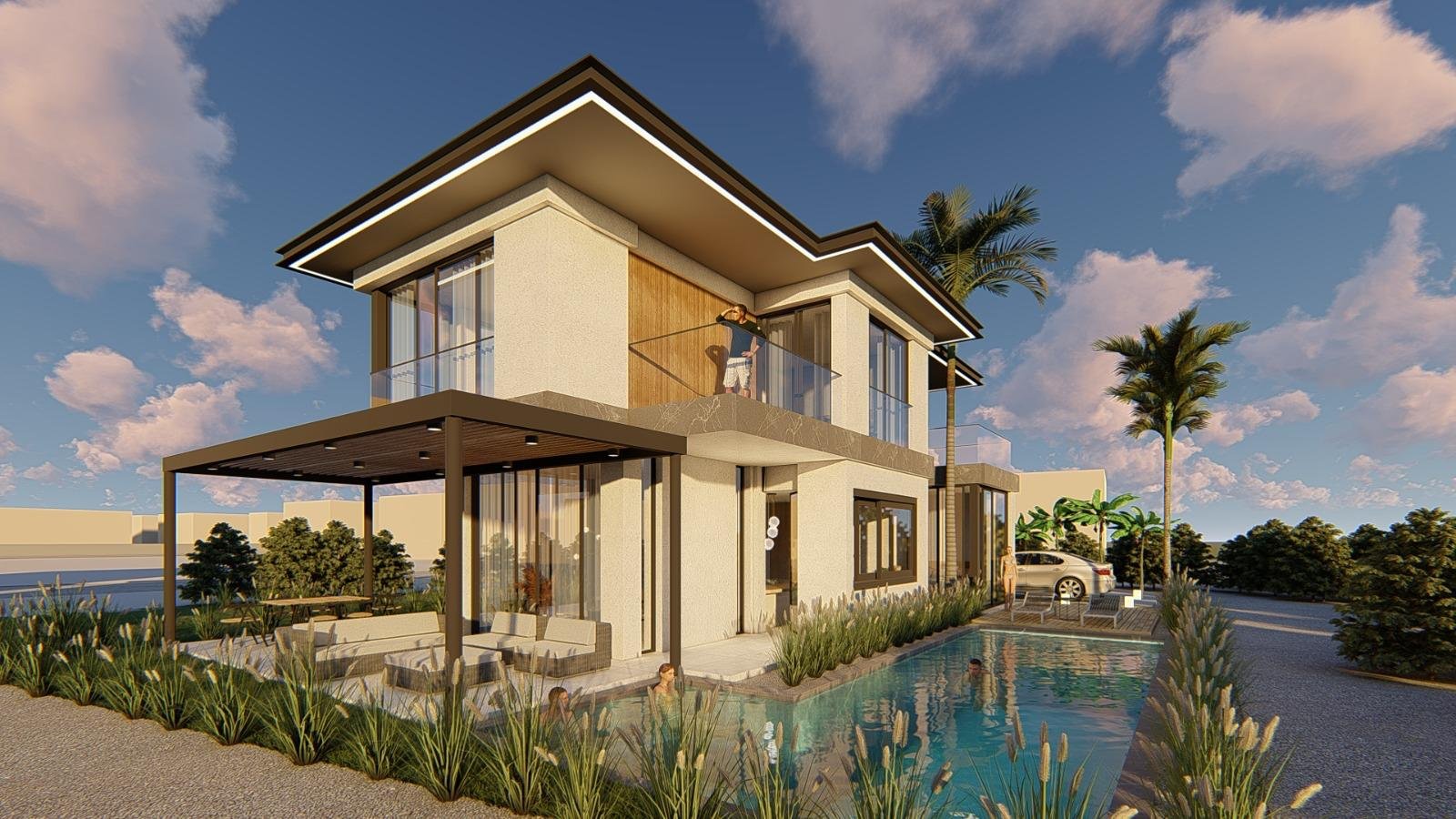 Golden Life Çeşme Reisdere architectural vision render 4