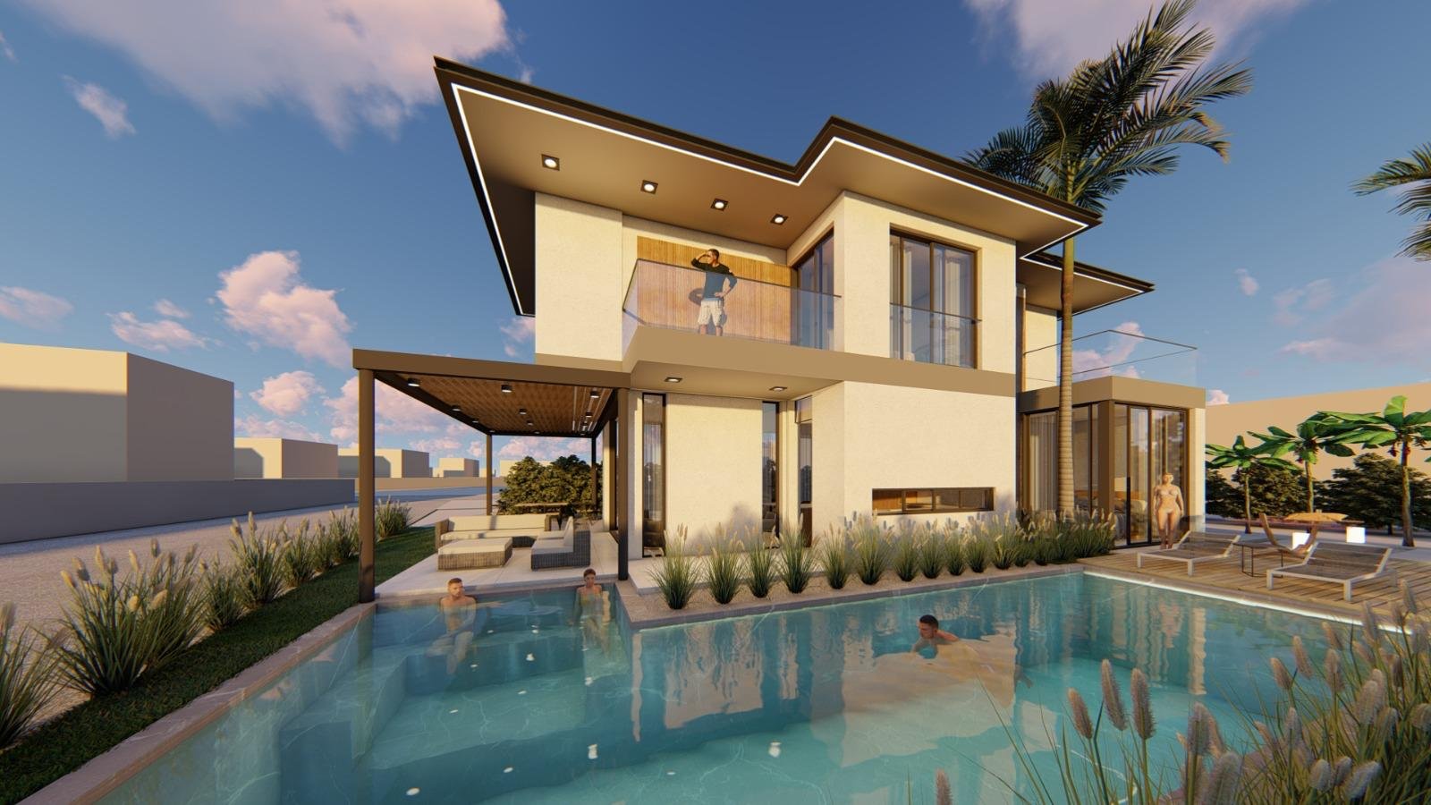Golden Life Çeşme Reisdere architectural vision render 1